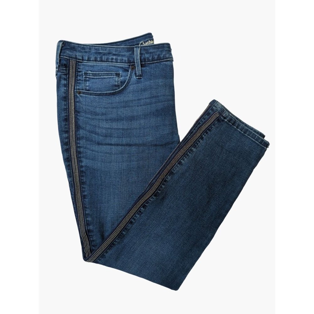 Universal Thread Womens Size 18 High-Rise Skinny Jeans Beaded Stripe New
